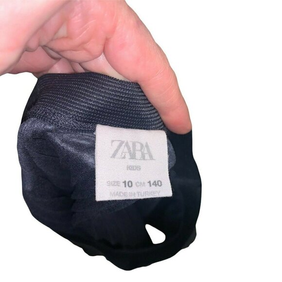 Zara Girl's Size 10 (140) Mini Skirt Accordion Fabric Gray Elastic Waist - Picture 5 of 5